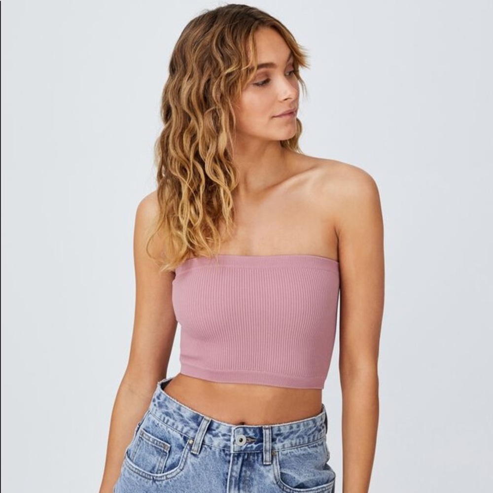 nwt cotton:on samantha seam free rib tube top